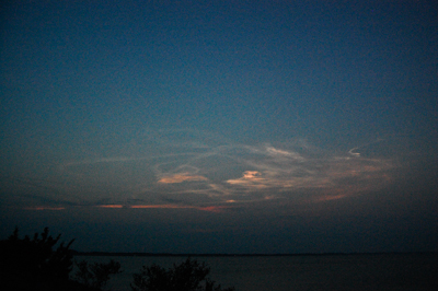 STS-118 Noctilucent Cloud, August 8, 2007