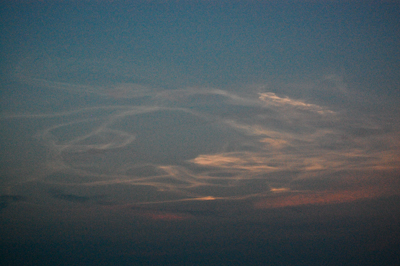 STS-118 Noctilucent Cloud, August 8, 2007