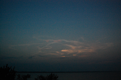 STS-118 Noctilucent Cloud, August 8, 2007