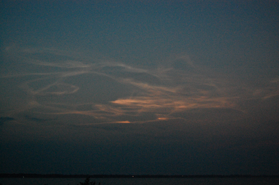 STS-118 Noctilucent Cloud, August 8, 2007