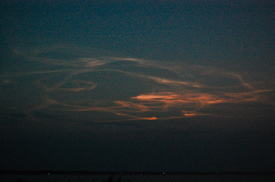 STS-118 Noctilucent Cloud, August 8, 2007