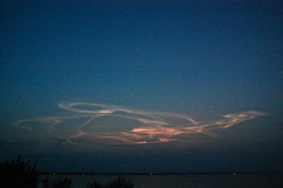 STS-118 Noctilucent Cloud, August 8, 2007