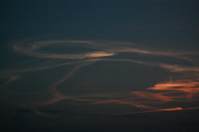 STS-118 Noctilucent Cloud, August 8, 2007