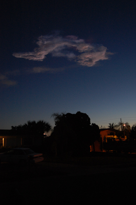 Space Shuttle STS-131 launch, April 5 2010, noctilucent cloud.