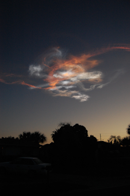 Space Shuttle STS-131 launch, April 5 2010, noctilucent cloud.