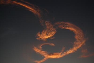 Space Shuttle STS-131 launch, April 5 2010, noctilucent cloud.