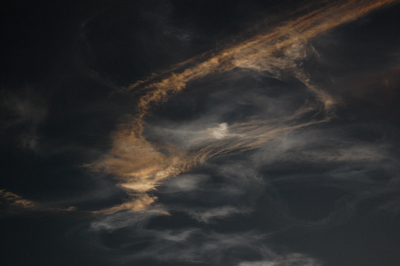 Space Shuttle STS-131 launch, April 5 2010, noctilucent cloud.