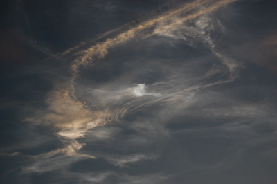 Space Shuttle STS-131 launch, April 5 2010, noctilucent cloud.