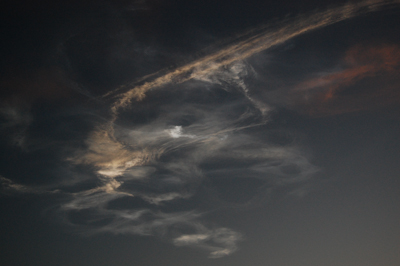 Space Shuttle STS-131 launch, April 5 2010, noctilucent cloud.