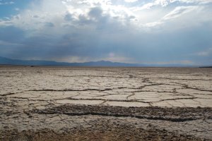 Dry lakebed. This is MUCH hotter than it looks, and it looks plenty hot.