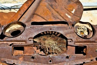 Dashboard face, Wonder Valley, California.