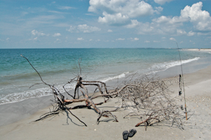 On the beach, Cape Canaveral Air Force Station.