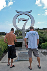 Mercury Atlas monument, Complex 14, Cape Canaveral Air Force Station.