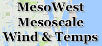 KSC Mesonet. Mesoscale coastal wind field, updated every twenty minutes. Or at least when it's working it updates every twenty minutes, anyway.